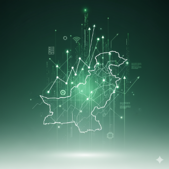 Chart showing digital growth and online marketing adoption in Pakistan and GCC